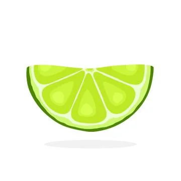 Half lime slices Stock Illustration
