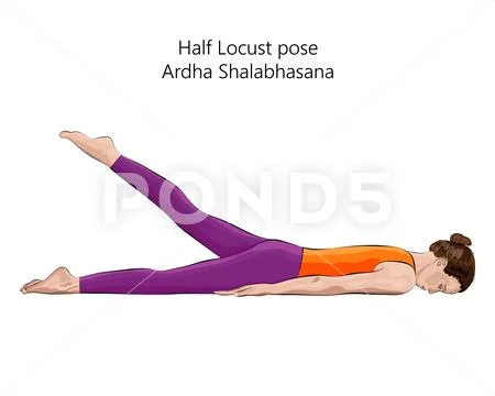 Half Locust Pose / Ardha Shalabhasana Yoga Pose Sticker Carpet Rug Non-Slip  Water Absorb Door Mat Yoga Meditation Health Yoga - AliExpress