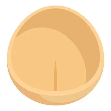 Half macadamia nut isolated on white background Stock Illustration