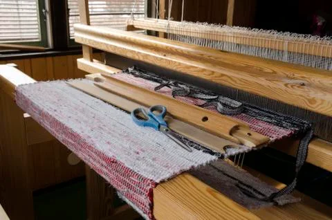 Half made carpet Stock Photos