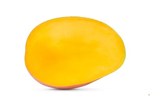 Half mango isolated on white Stock Photos