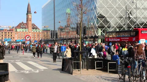 Half Marathon in central Copenhagen Stock Footage 36784940