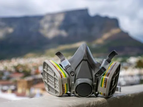 Half Mask for contamination. Foto stock