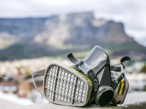 Half Mask for contamination. Stock Photos