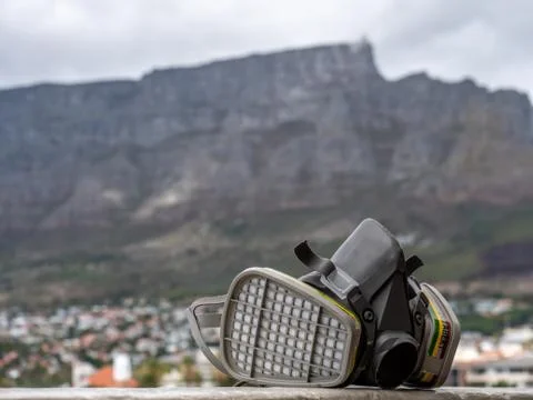 Half Mask for contamination. Stock Photos