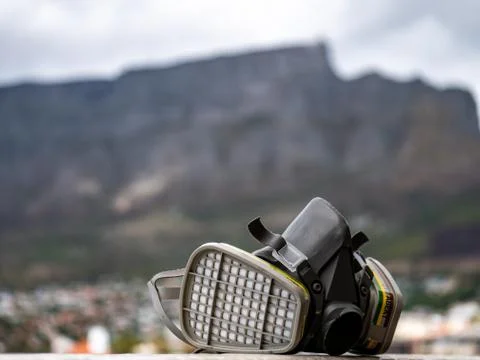 Half Mask for contamination. Foto stock