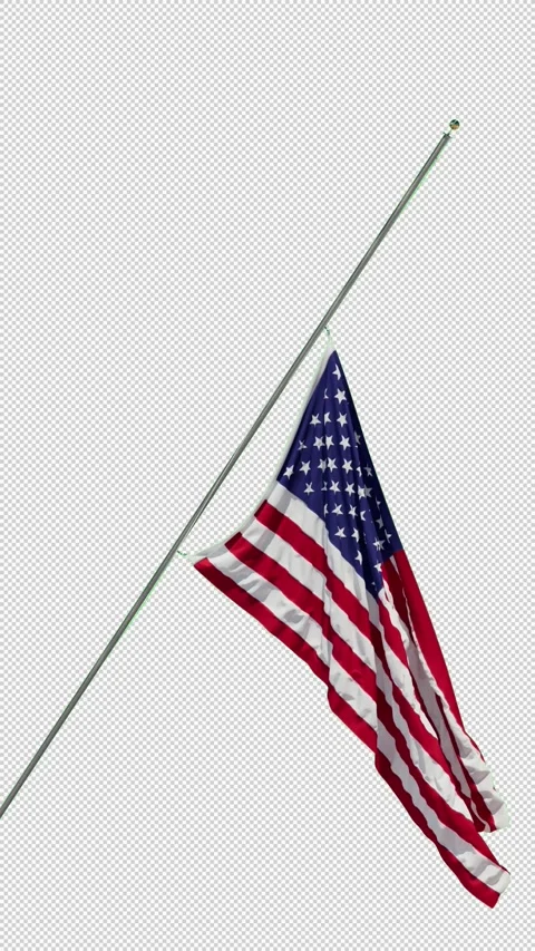 Half-Mast Memorial Day Flag of United States. Vertical Seamless loop Video Video stock 305397783