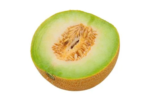 Half melon isolated on a white background Stock Photos