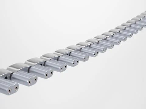 Half of a metallic chain Illustrazione stock