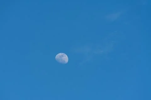 Half Moon Background / The Moon is an astronomical body that orbits planet Ea Stock Photos