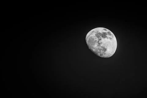 Half Moon Background.The Moon is an astronomical body that orbits planet Earth Stock Photos