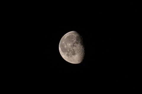 Half Moon Background. The Moon is an astronomical body that orbits planet Earth Stock Photos