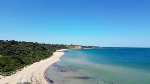 Half moon bay and Sandringham Beach Video stock 286763791