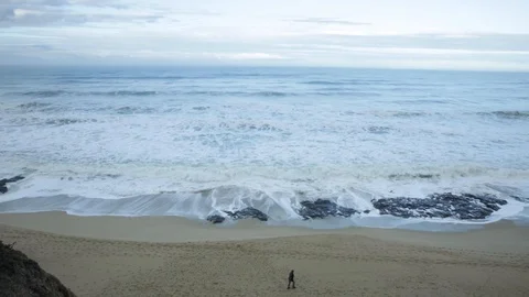 Half Moon Bay beach Stock Footage 110810662