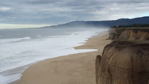Half Moon Bay Beach Stock Footage 110813731