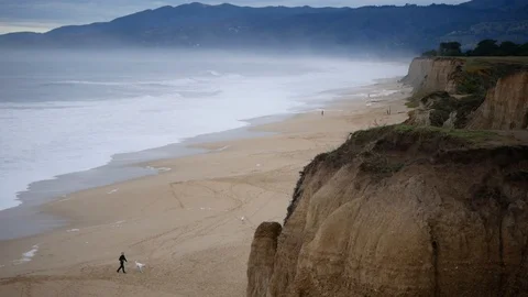 Half Moon Bay Overlook Stock Footage 110810682