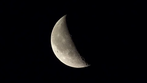 Half moon Close-up Stock Footage 77109603