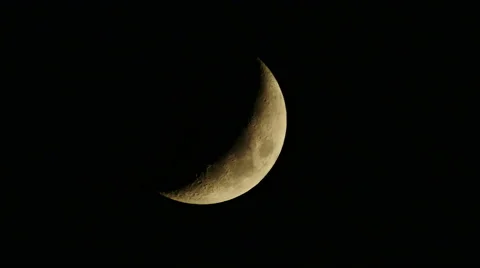 Half moon close up. night sky. moonshine. moon light. 4K background2 Video stock 64540778