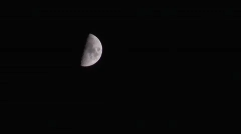 Half Moon crescent (left positioned) - real time Video stock 48508148