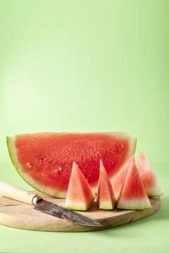 Half-moon cut watermelon Stock Photos