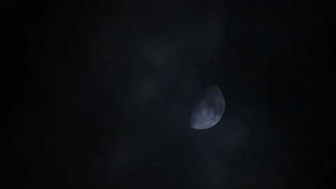Half moon dark light Stock Footage 135102446