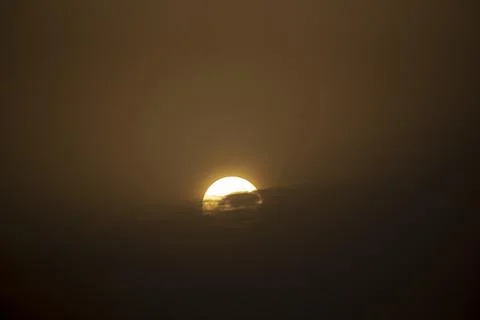 Half moon in the dark sky Stock Photos