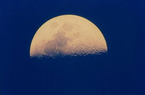 Half Moon in daylight. Stock Photos