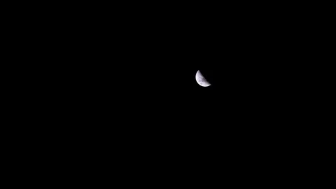 Half Moon Moves Across the Sky Stock Footage 120731689