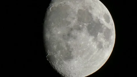 Half moon at night  Video stock 123752161
