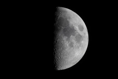 Half Moon at night Stock Photos