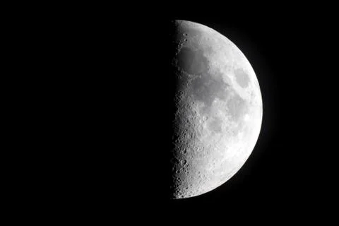 Half Moon at night Stock Photos