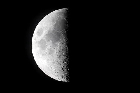 Half Moon at night Stock Photos