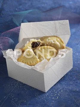 Half-moon shaped 'Friesenplatz' cookies Stock Photos