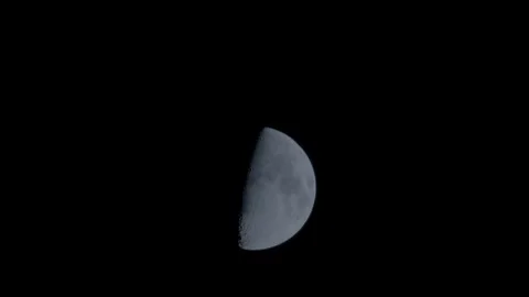 Half Moon Timelapse across sky, night Video stock 244956246
