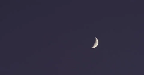Half moon towards left frame Stock Footage 68559610