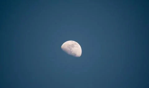 Half moon view in the evening time Stock Photos