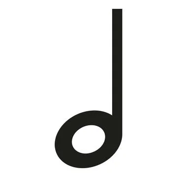 Half note black musical symbol representing sound イラスト素材