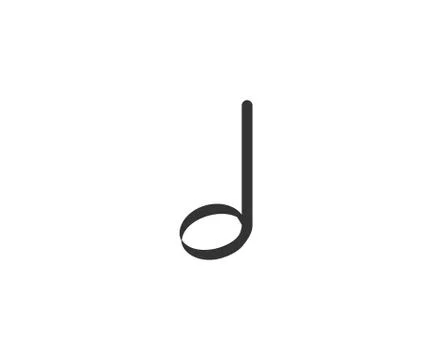 Half note, music note, notes icon. Vector illustration, flat design. Illustrazione stock