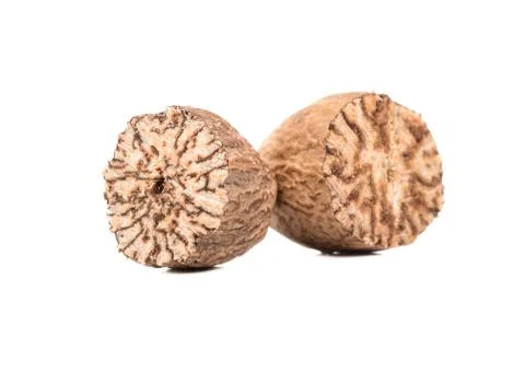 Half nutmeg Stock Photos