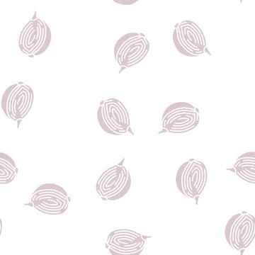 Half onion glyph seamless pattern Stock Illustration