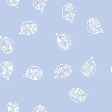 Half onion line seamless pattern Stock Illustration