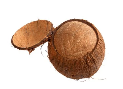 Half open coconut Stock Photos
