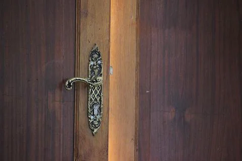 A half-open Door 스톡 사진