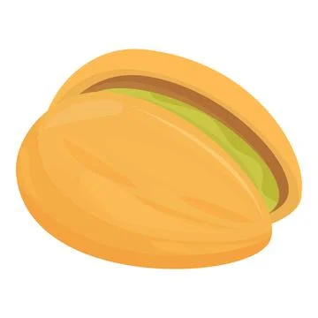 Half open pistachio showing nut inside shell Illustrazione stock
