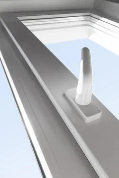 A half-open window Stock Photos