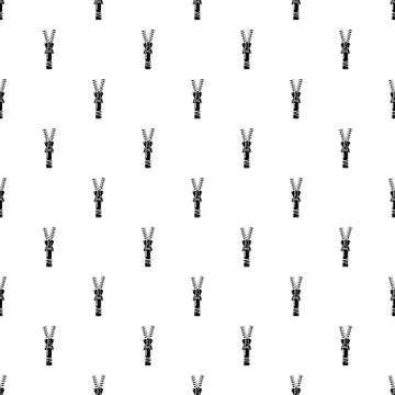 Half opened zip icon, simple style 库存插图