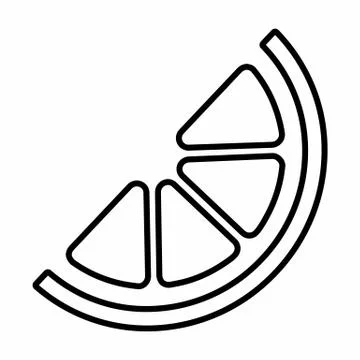 Half orange icon Illustrazione stock