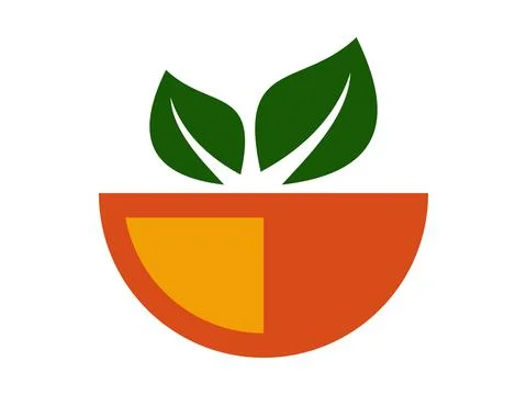Half Orange Icon Minimal Flat Citrus Fruit Symbol Vector Stock Illustration