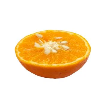 Half orange isolate background Stock Photos