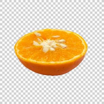Half orange isolate background Stock Photos